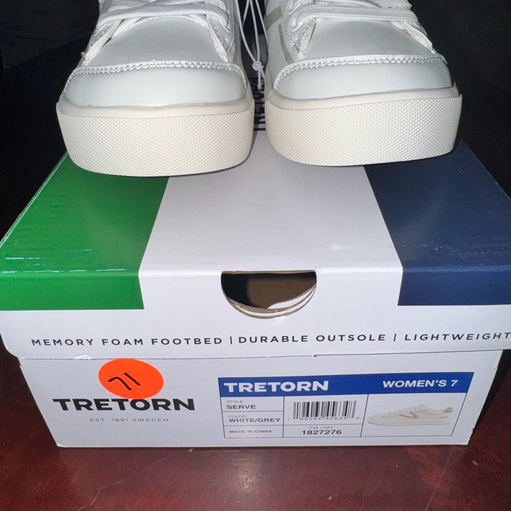 Tretorn White and Gray Sneakers - Picture 2 of 6